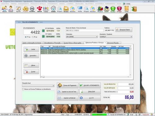 Programa para Clinica Veterinária com Agendamento Vendas e Financeiro v4.0 Plus - Fpqsystem 146517