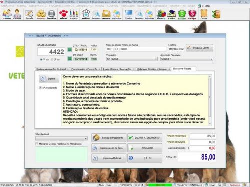 Programa para Clinica Veterinária com Agendamento, Vendas e Financeiro v4.0 Plus 146518