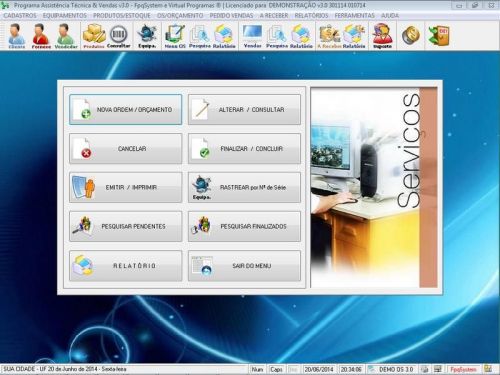 Programa Os Assistência Técnica com Vendas v3.0 - Fpqsystem 151085