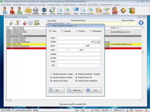 Programa Os Assistência Técnica com Vendas v3.0 - Fpqsystem 151095
