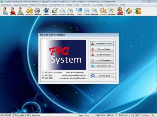 Programa OS Assistência Técnica com Vendas v3.0 - Fpqsystem 151100