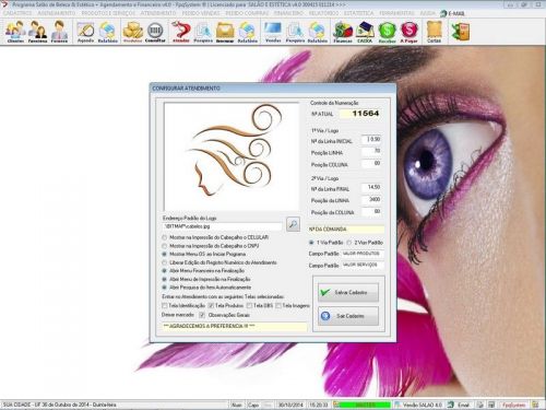 Programa Salão de Beleza, Agendamento, Vendas e Financeiro v4.0 Plus 151121