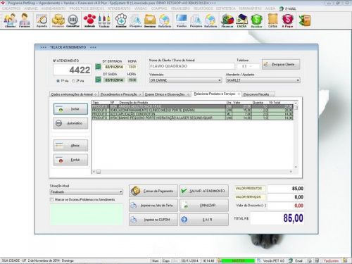 Programa para PetShop e Agropecuária com Agendamento, Vendas e Financeiro v4.0 Plus 151128