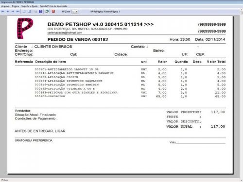 Programa para PetShop e Agropecuária com Agendamento, Vendas e Financeiro v4.0 Plus 151136