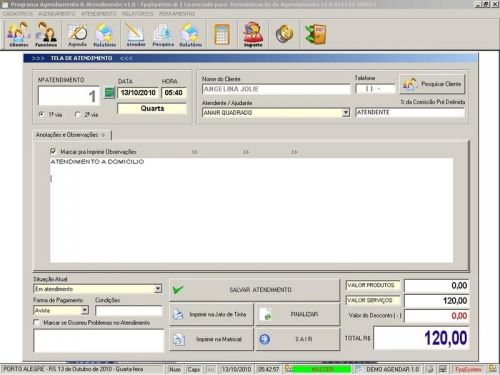 Programa para Cadastro de Clientes Agendamento e Atendimento v1.0 - Fpqsystem 151144