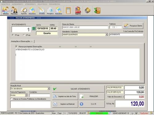 Programa para Cadastro de Clientes, Agendamento e Atendimento v1.0 - FpqSystem 151144