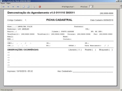 Programa para Cadastro de Clientes Agendamento e Atendimento v1.0 - Fpqsystem 151148