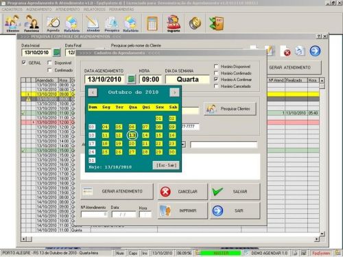 Programa para Cadastro de Clientes Agendamento e Atendimento v1.0 - Fpqsystem 151150