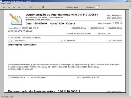 Programa para Cadastro de Clientes Agendamento e Atendimento v1.0 - Fpqsystem 151152