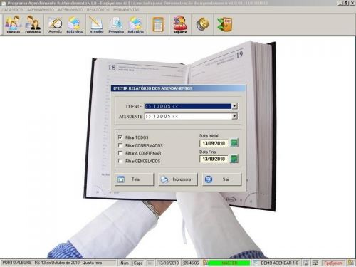 Programa para Cadastro de Clientes Agendamento e Atendimento v1.0 - Fpqsystem 151155