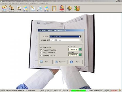 Programa para Cadastro de Clientes, Agendamento e Atendimento v1.0 - FpqSystem 151155
