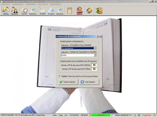 Programa para Cadastro de Clientes, Agendamento e Atendimento v1.0 - FpqSystem 151160