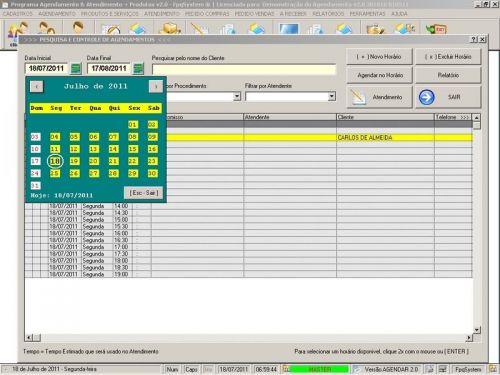 Programa para Cadastro de Clientes Agendamento e Atendimento v2.0 - Fpqsystem 151162
