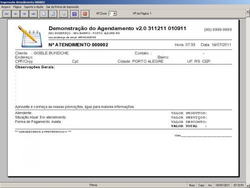 Programa para Cadastro de Clientes Agendamento e Atendimento v2.0 - Fpqsystem 151166