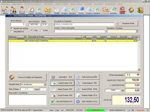 Programa para Cadastro de Clientes Agendamento e Atendimento v2.0 - Fpqsystem 151170