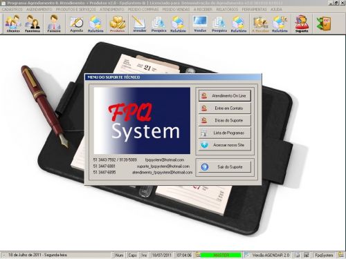 Programa para Cadastro de Clientes, Agendamento e Atendimento v2.0 - FpqSystem 151174