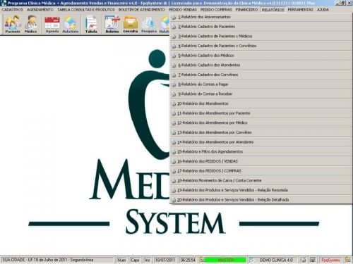 Programa Consultório e Clinica Médica com Agendamento Vendas e Financeiro v4.0 - Fpqsystem 151743