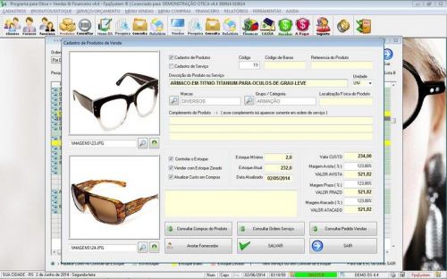 Programa para Ótica e Relojoalheria Vendas + Financeiro v4.4 - FpqSystem 151964