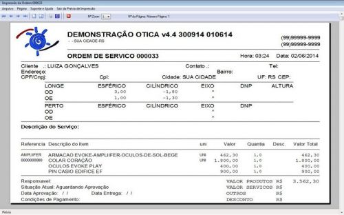 Programa para Ótica e Relojoalheria Vendas + Financeiro v4.4 - FpqSystem 151971