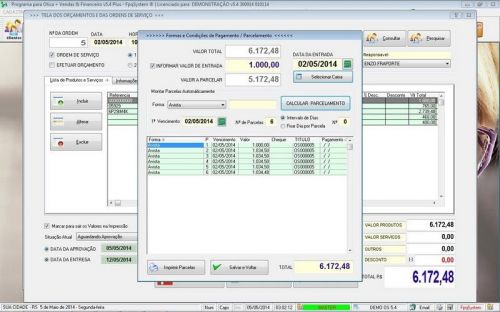 Programa para Ótica e Relojoalheria Serviços Vendas Financeiro e Estatística v5.4 Plus - Fpqsystem 151999