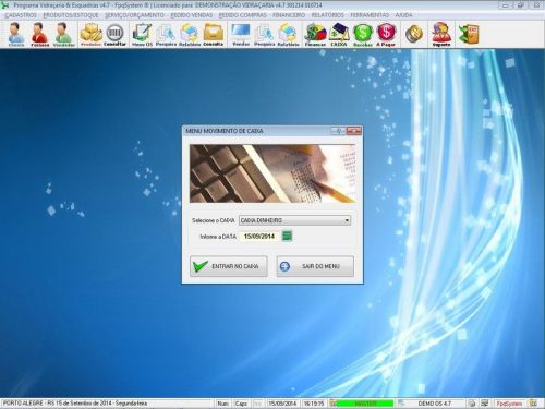 Programa Os Vidraçaria e Esquadrias com Vendas e Financeiro v4.7 - Fpqsystem 152066