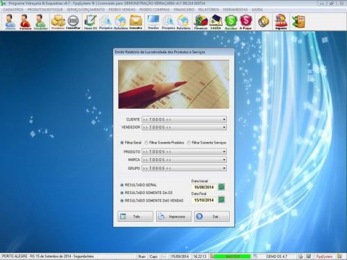 Programa Os Vidraçaria e Esquadrias com Vendas e Financeiro v4.7 152071