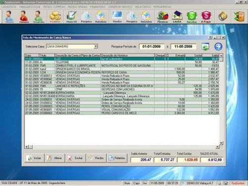 Programa Os Vidraçaria e Esquadrias com Vendas e Financeiro v4.7 - Fpqsystem 152078