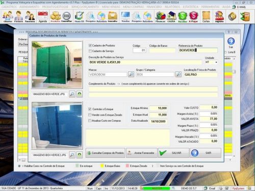 Programa Os Vidraçaria e Esquadria com Vendas Financeiro e Agendamento v5.7 Plus - Fpqsystem 152213