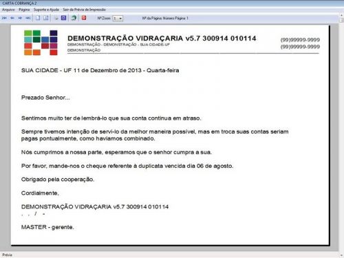 Programa Os Vidraçaria e Esquadria com Vendas Financeiro e Agendamento v5.7 Plus 152222