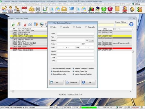 Programa Os Vidraçaria e Esquadria com Vendas Financeiro e Agendamento v5.7 Plus - Fpqsystem 152226