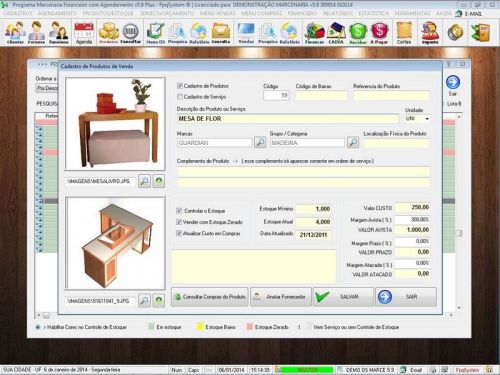 Programa Ordem de Serviço Marcenaria com Vendas e Financeiro e Agendamento v5.9 - Fpqsystem 152294