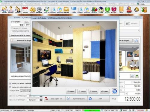Programa Ordem de Serviço Marcenaria com Vendas e Financeiro e Agendamento v5.9 - FpqSystem 152309