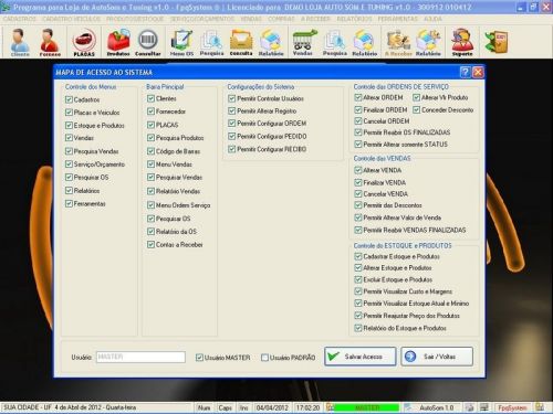 Programa para Autosom e Tunning com Serviços v1.0 - Fpqsystem 152313