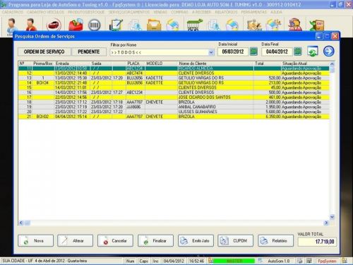 Programa para Autosom e Tunning com Serviços v1.0 - Fpqsystem 152324