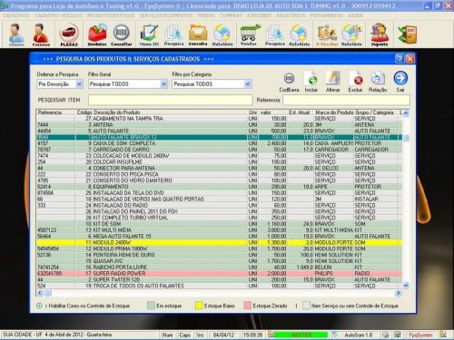 Programa para Autosom e Tunning com Serviços v1.0 - Fpqsystem 152325