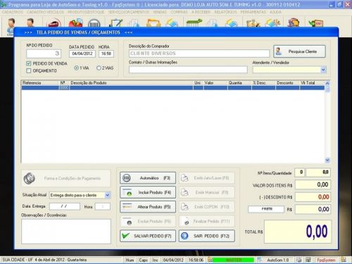 Programa para Autosom e Tunning com Serviços v1.0 - Fpqsystem 152328