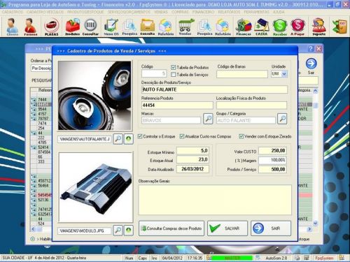 Programa para Autosom e Tunning  Vendas e Financeiro v2.0 - Fpqsystem 152336