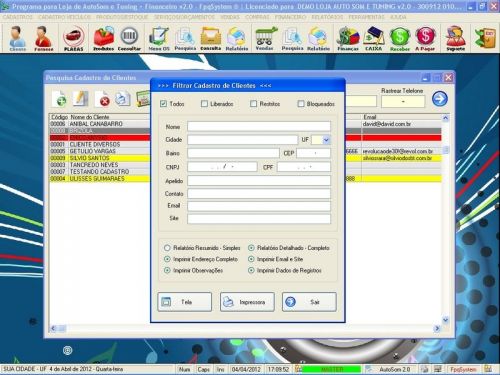 Programa para Autosom e Tunning  Vendas e Financeiro v2.0 - Fpqsystem 152342