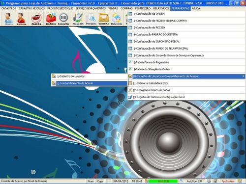 Programa para Autosom e Tunning  Vendas e Financeiro v2.0 - Fpqsystem 152345