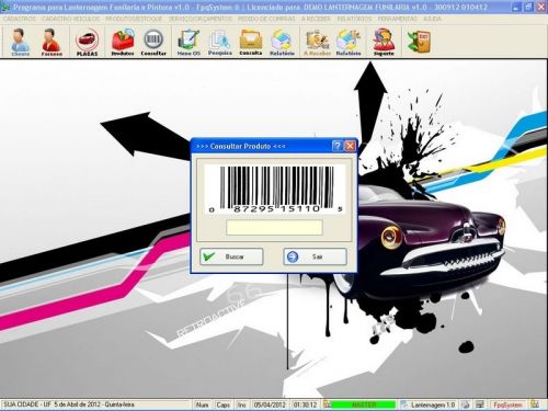 Programa para Lanternagem Funilaria Pintura e Serviços v1.0 - Fpqsystem 152354