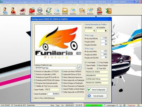 Programa para Lanternagem Funilaria Pintura e Serviços v1.0 - Fpqsystem 152364