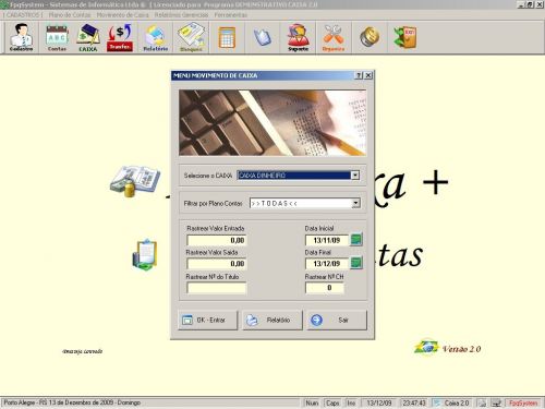 Programa Livro Caixa + Plano de Contas v2.0 - FpqSystem 152475
