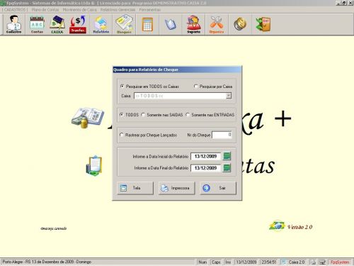 Programa Livro Caixa + Plano de Contas v2.0 - FpqSystem 152477