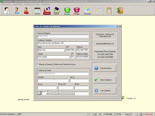 Programa Livro Caixa Financeiro v3.0 - Fpqsystem 152490