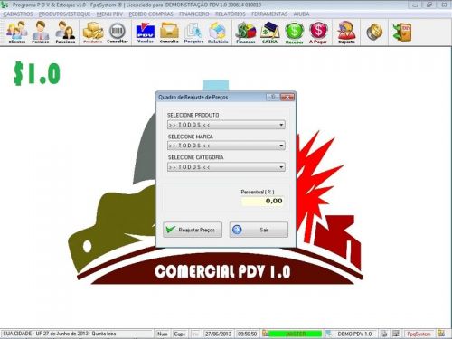 Programa Pdv Frente de Caixa Estoque e Financeiro v1.0 - Fpqsystem 152522