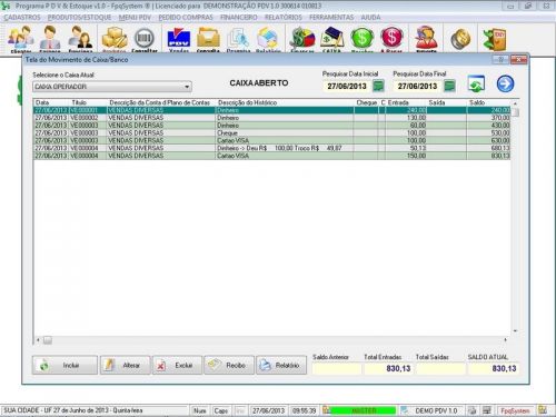 Programa PDV Frente de Caixa, Estoque e Financeiro v1.0 - FpqSystem 152527