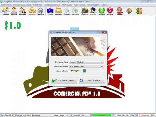 Programa Pdv Frente de Caixa Estoque e Financeiro v1.0 - Fpqsystem 152531