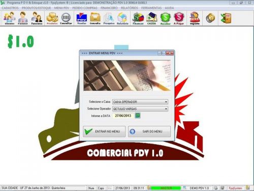 Programa PDV Frente de Caixa, Estoque e Financeiro v1.0 - FpqSystem 152531