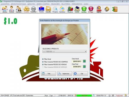Programa PDV Frente de Caixa, Estoque e Financeiro v1.0 - FpqSystem 152533