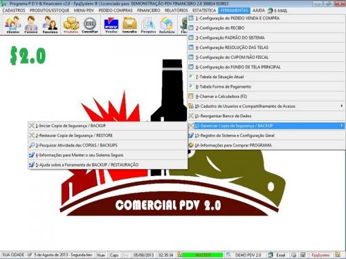 Programa Pdv Frente de Caixa Estoque e Financeiro v2.0 - Plus - Fpqsystem 152550